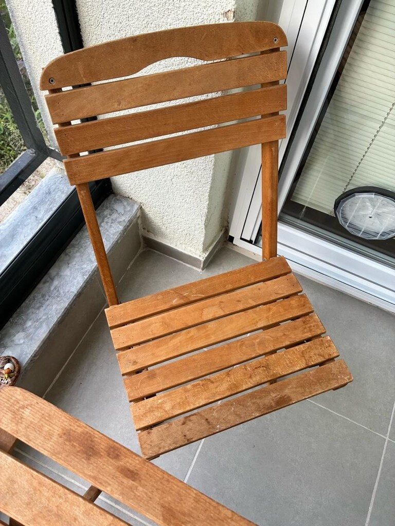 Ahşap Masa Sandalye Katlanır - 5
