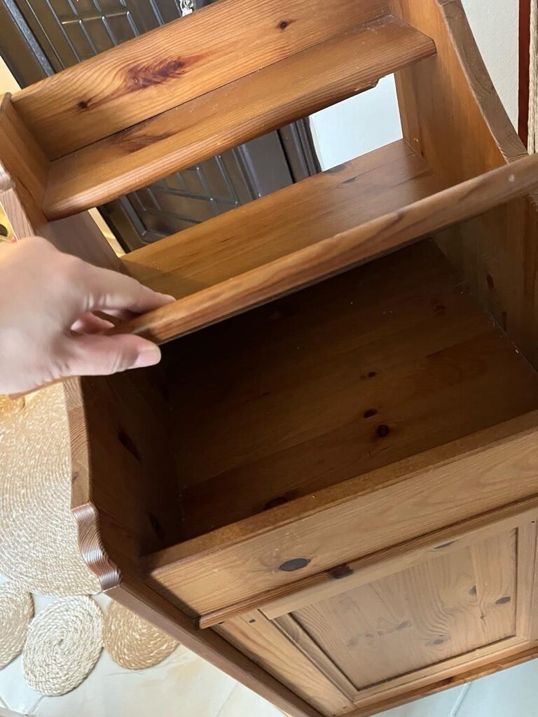 İkea iki adet ahşap komodin - 7