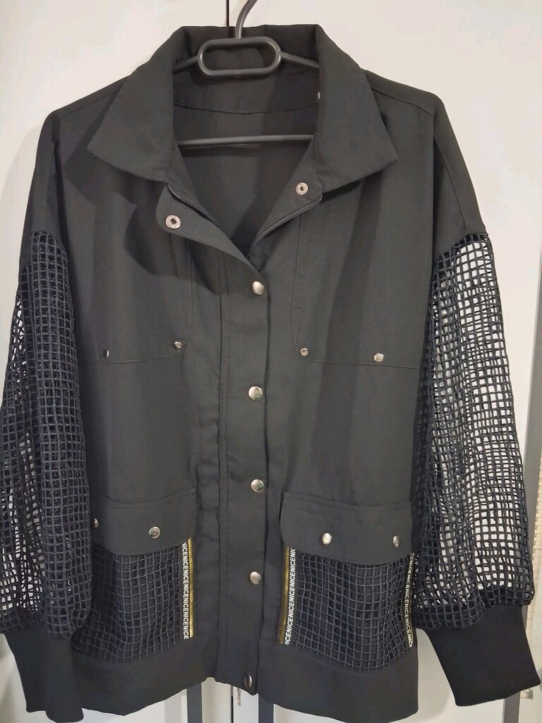 XL-XXL Siyah Fileli Ceket + Pantolon Kadın Kombin - 5