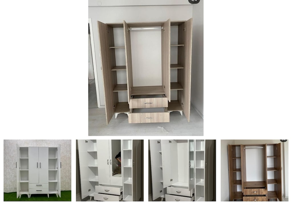4 kapaklı elbise dolabı vxuwxxrncc - 2