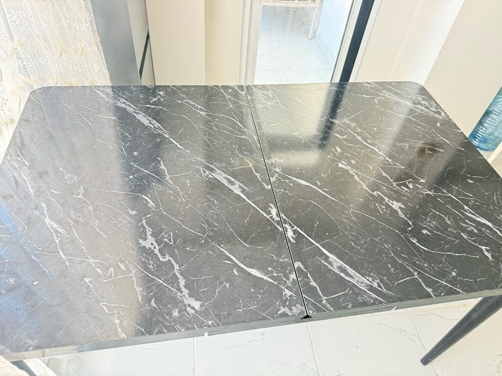 yemek masası mermer desenli - 3