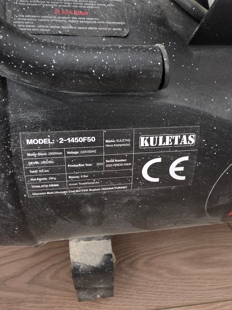 Kuletaş 50 Litre 2 HP Sessiz Premium Kafa Hava Kompresörü - 2