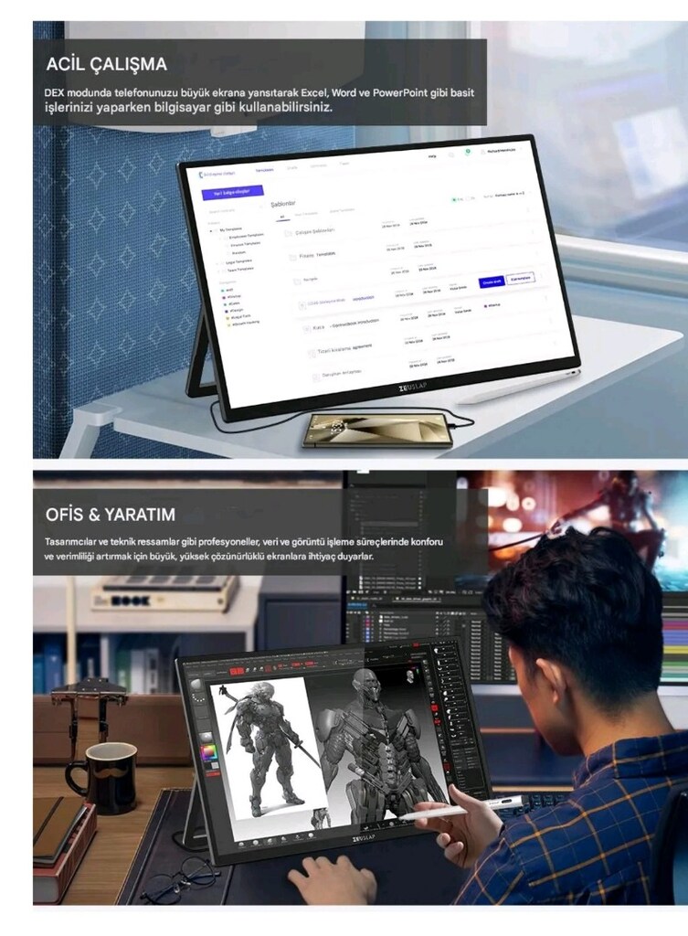 monitör taşımalı sıfır kapalı kutu 22.inc dokunmatik.Monitör - 10