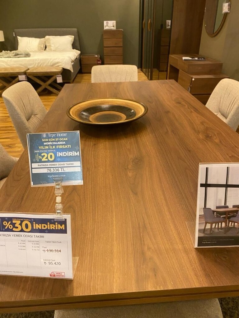 Tepe Home Orjinal Ceviz Yemek Masası - 12