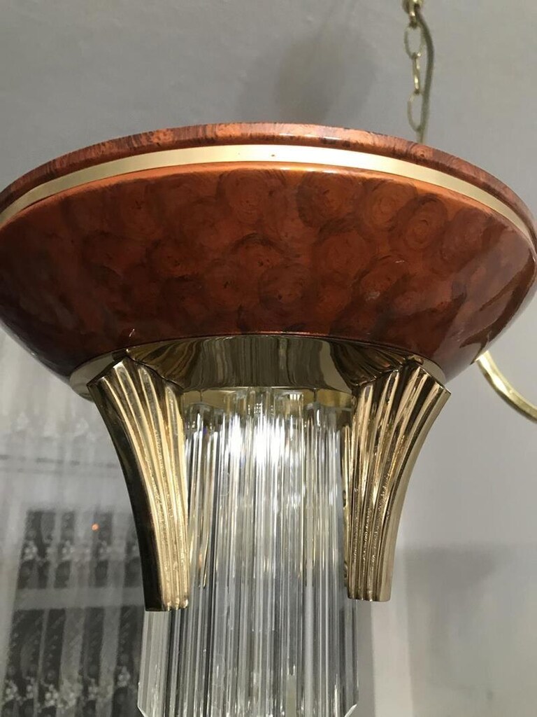Vintage İtalyan Murano Kristalli Avize - 8