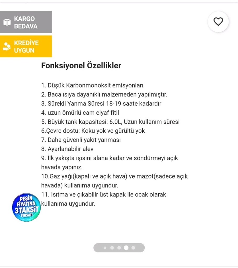 Gaz yağlı ya da mazotlu ev, kamp,iş yeri sobası - 5