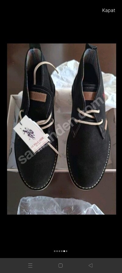 U.S POLO ASSN 44 NUMARA SİYAH SIFIR NUBUK BOT