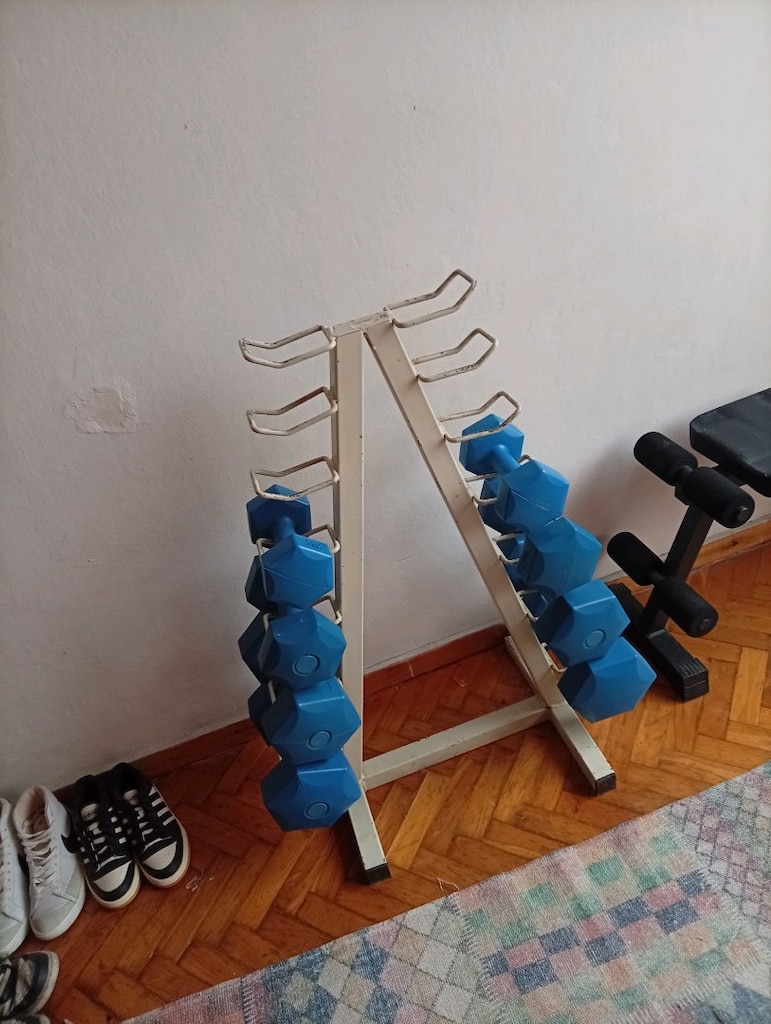 Bench Sehpası, Dumbel 3x6x8x10 kilo cift, Dumbell standı - 6
