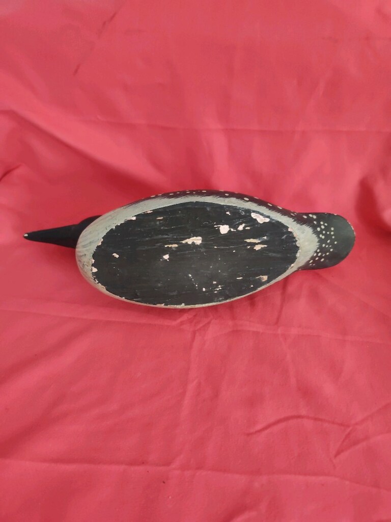 Vintage Tarz El Boyaması Ahşap Ördek / Loon Kuşu Dekoru - 6