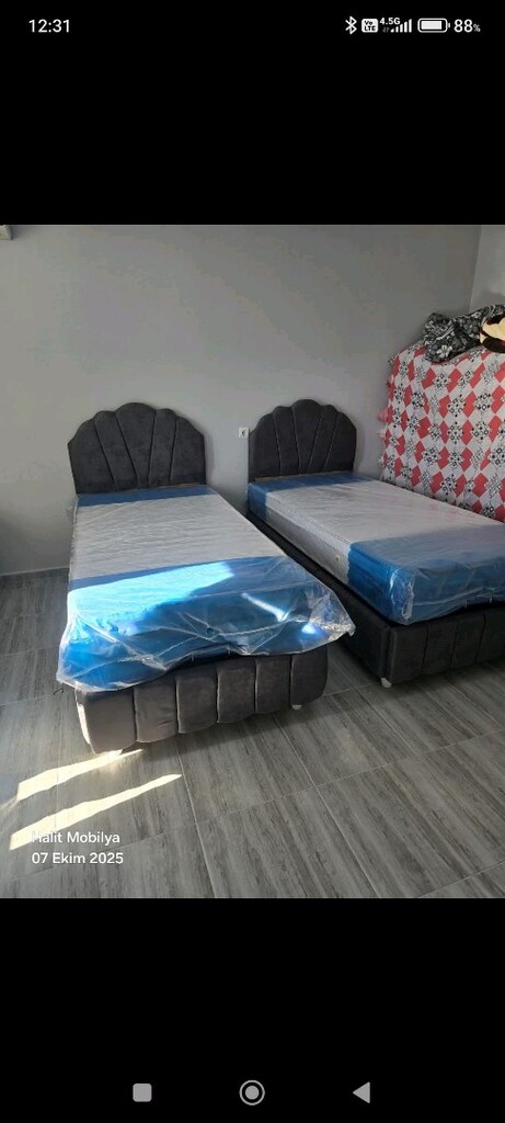 90/190 cm'lik baza Başlık yatak takım sandıklı baza - 9