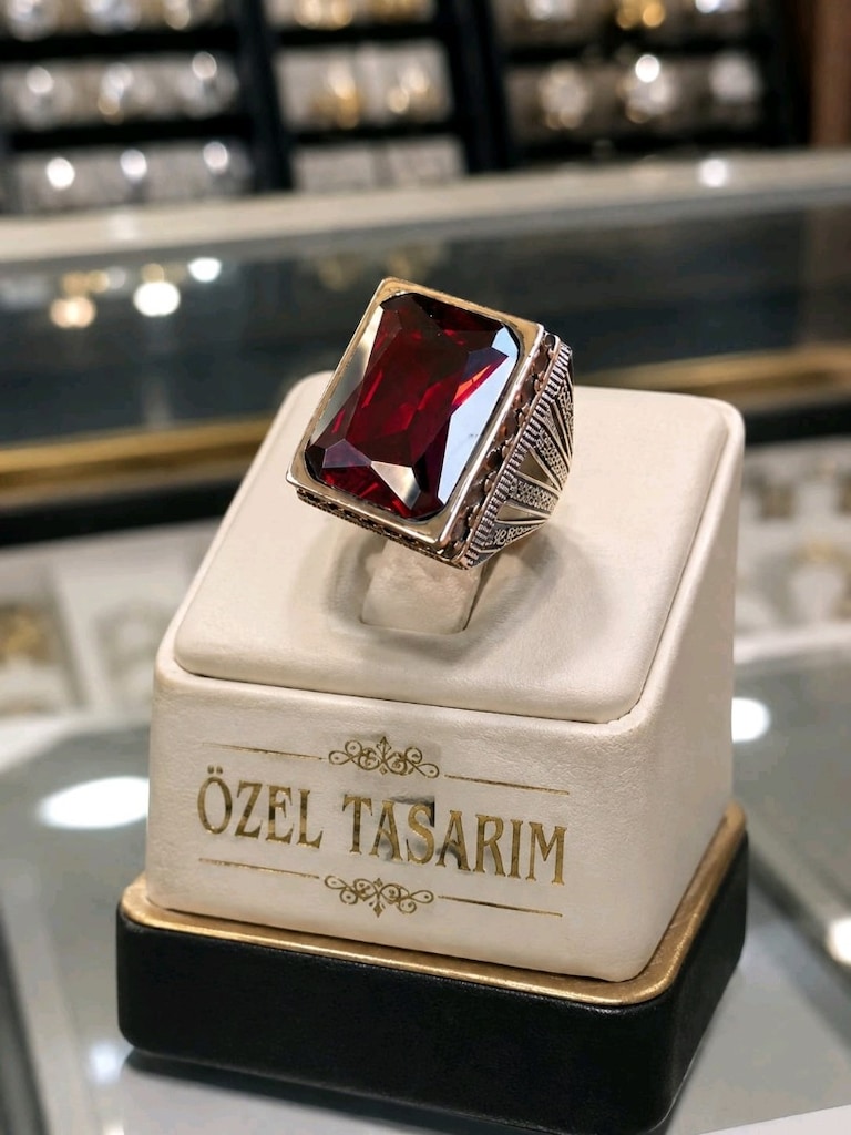 925 Ayar Zirkon Taşlı Gümüş Yüzük - 4