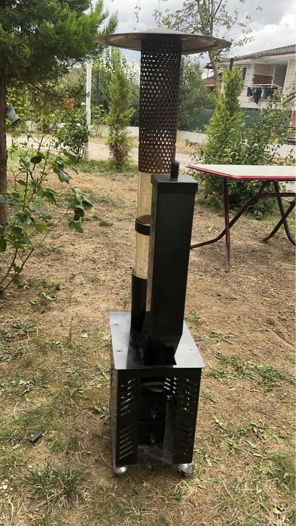pelet soba tekerlekli kamp sobası balkon sobası - 4