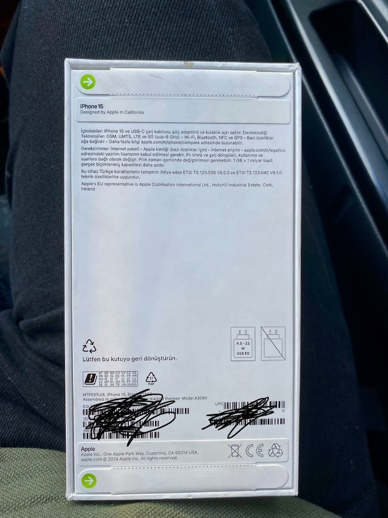iPhone 15 Siyah 128 GB TR YURT İÇİ SIFIR KAPALI KUTU 2 SENE GARANTİLİ - 2