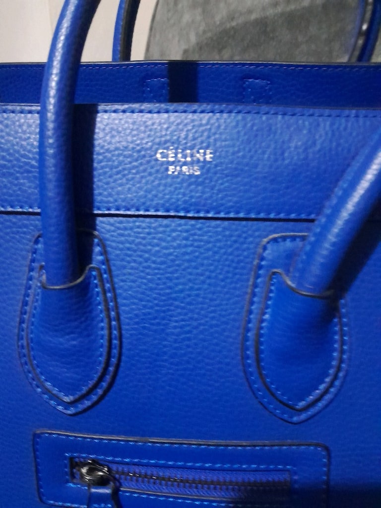 CELINE MAVI VE SARI ÇANTA - 5