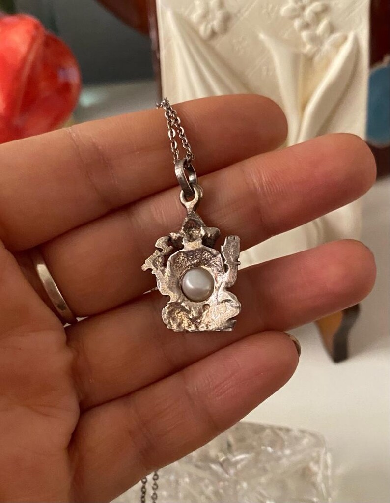 Vintage İncili Ganesha Kolye - 10
