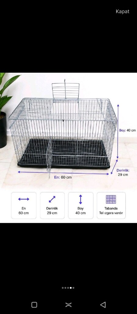 büyük boy hamster ve tavşan kafesi - 3
