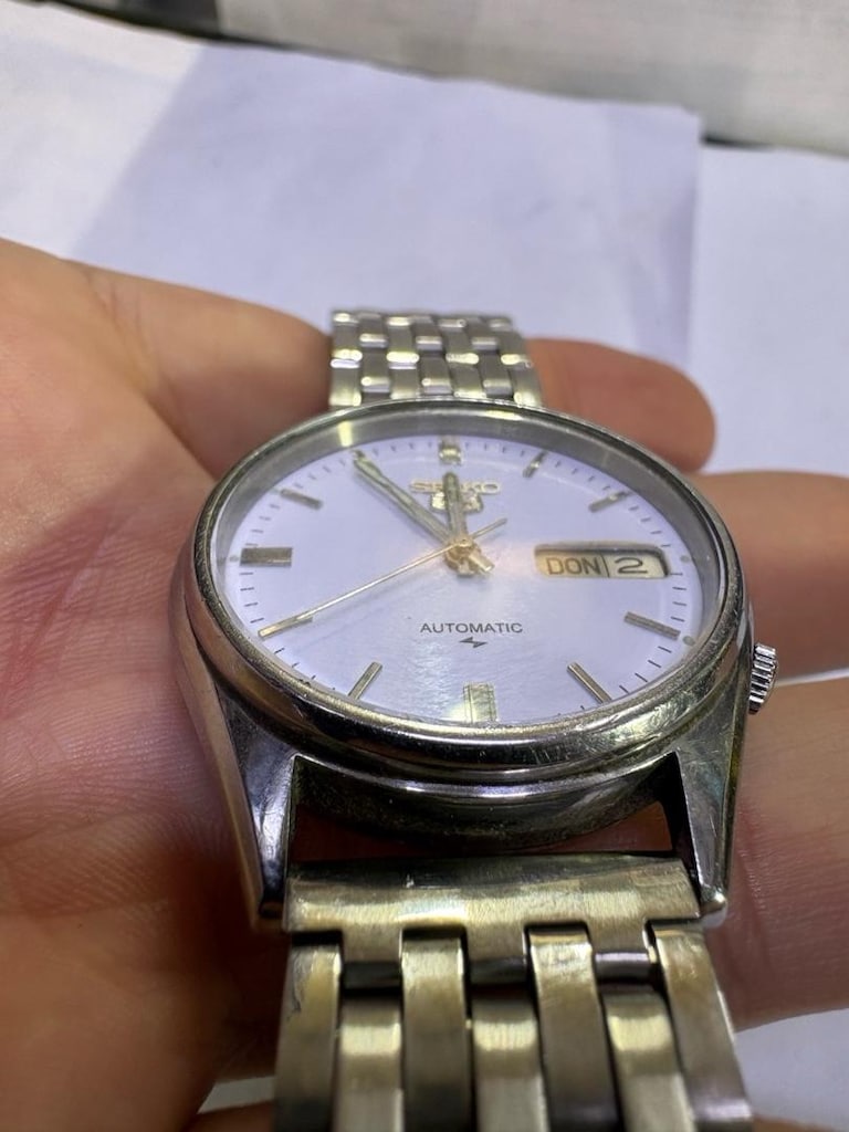 Seiko 5 Automatic 4206-8760 Beyaz Kadran Japon Otomatik Saat - 9