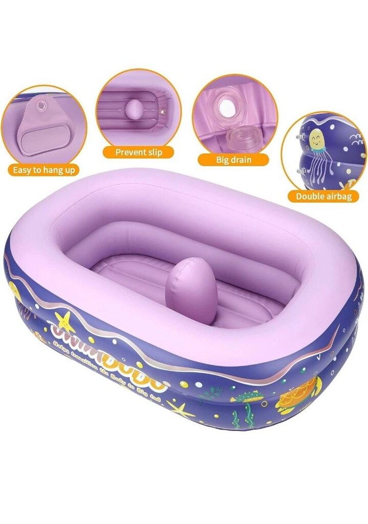 Swimbobo Şişirilebilir Bebek Küveti Mor - 5