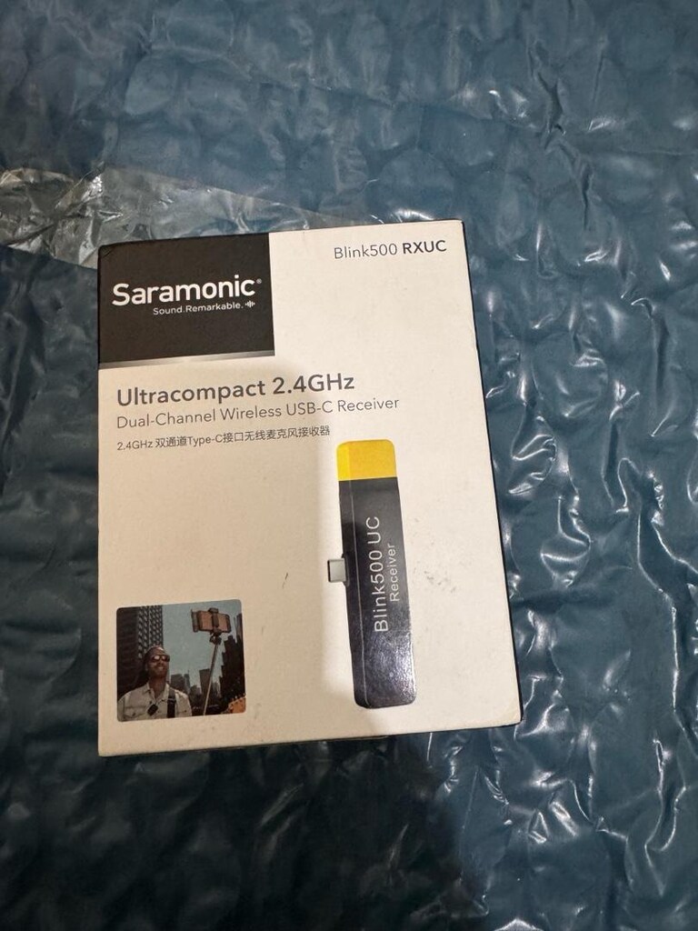 Saramonic Blink500 RXUC USB-C kablosuz mikrofon alıcısı. - 2