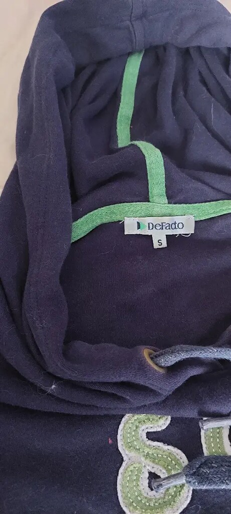 Defakto Lacivert Kapüşonlu Sweatshirt S - 5