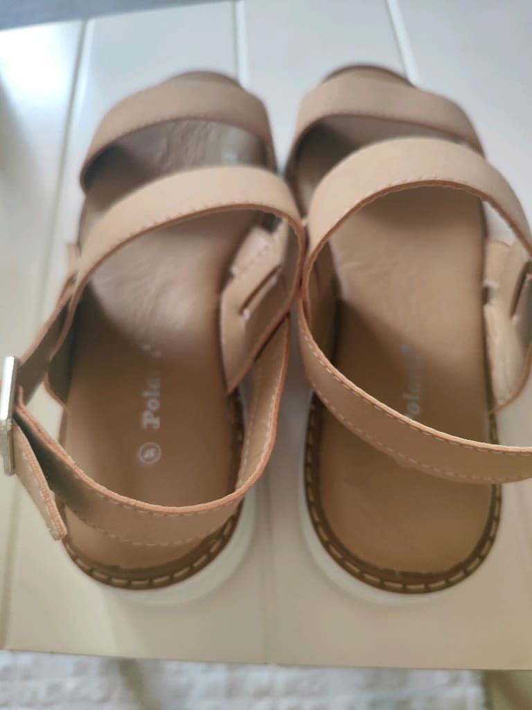 FLO POLARİS 37 NUDE PUDRA BANT DERİ SANDALET hm koton zara MNG - 3