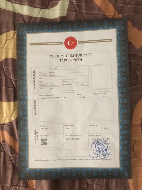 İstanbul Tuzla Tepeörende’ki 3 Arsamız Satılıktır .