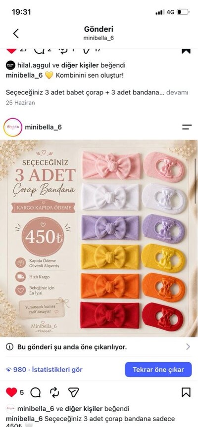 çorap bandana
