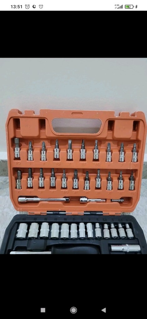 Chrome vanadium alman mali lokma takimi mavsal uzun kol cırcır L kol - 4