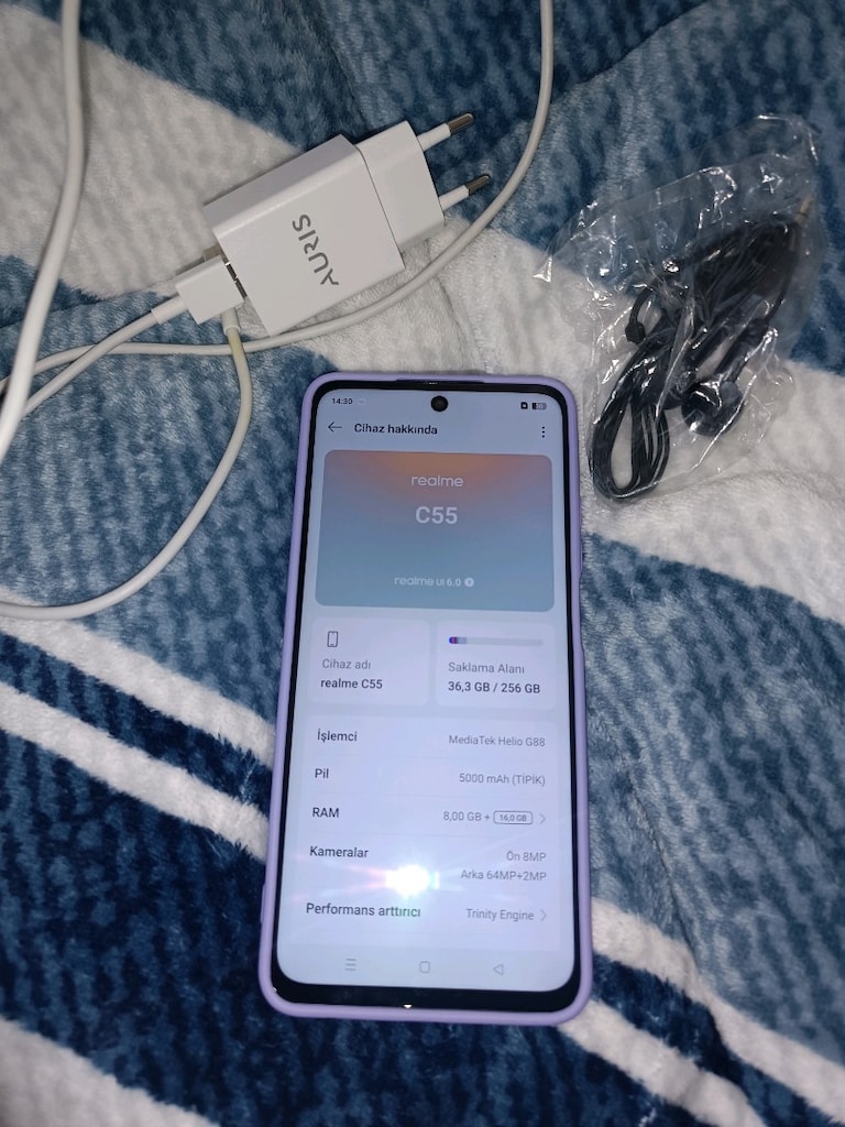 realme c55 256gb hafıza 24gb ram yurtiçi cihazı - 9