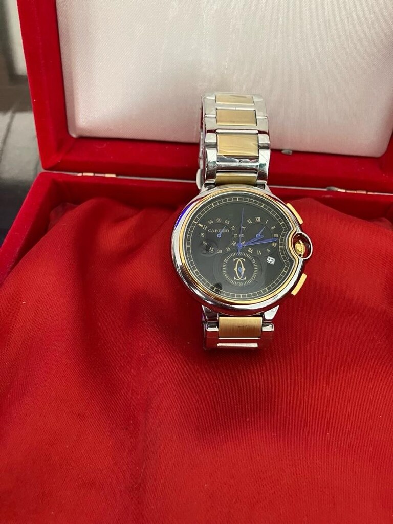 Cartier Ballon Bleu Chronograph Çift Tonlu erkek kol saati.. - 8