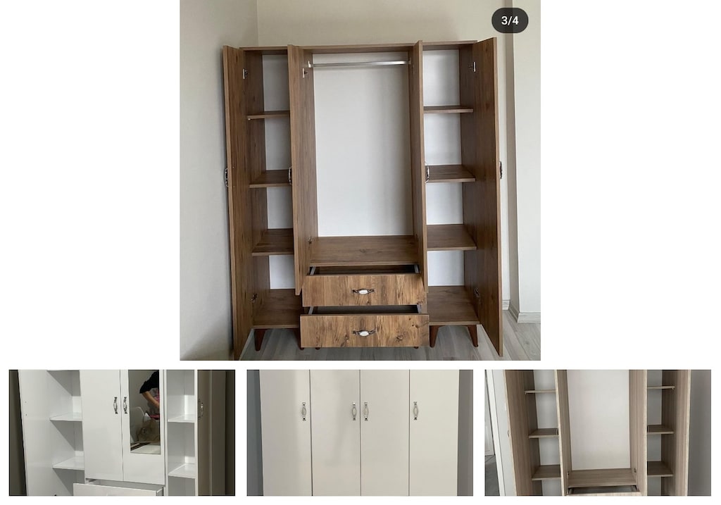 4 kapaklı elbise dolabı yddgfabahg - 4