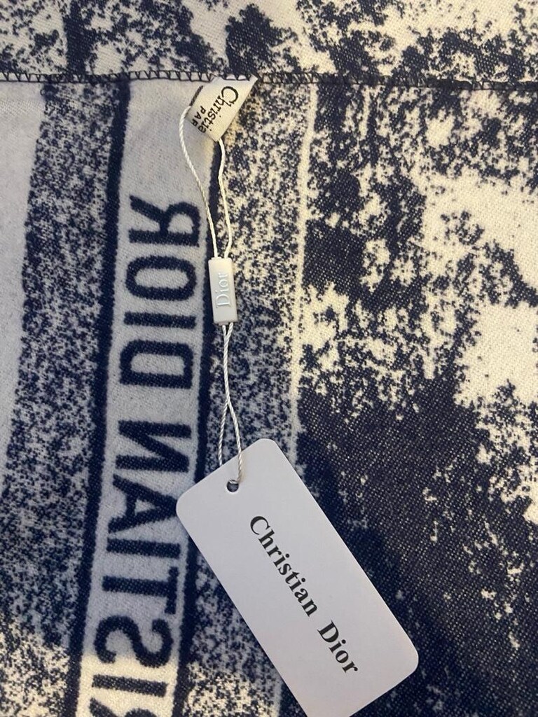 christian dior kaşmir ve ipek karışımlı şal atkı - 4