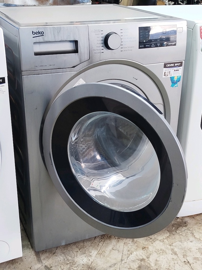 BEKO 9 KG GRİ ÇAMAŞIR MAKİNESİ İZMİR İÇİ 3 AY GARANTİMİZ VARDIR - 9