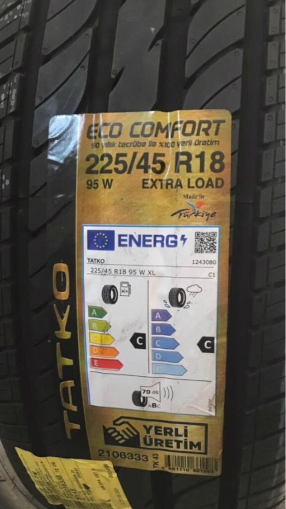 225/45r 18 95WXL Ebat Sıfır Yazlık Yerli - 3