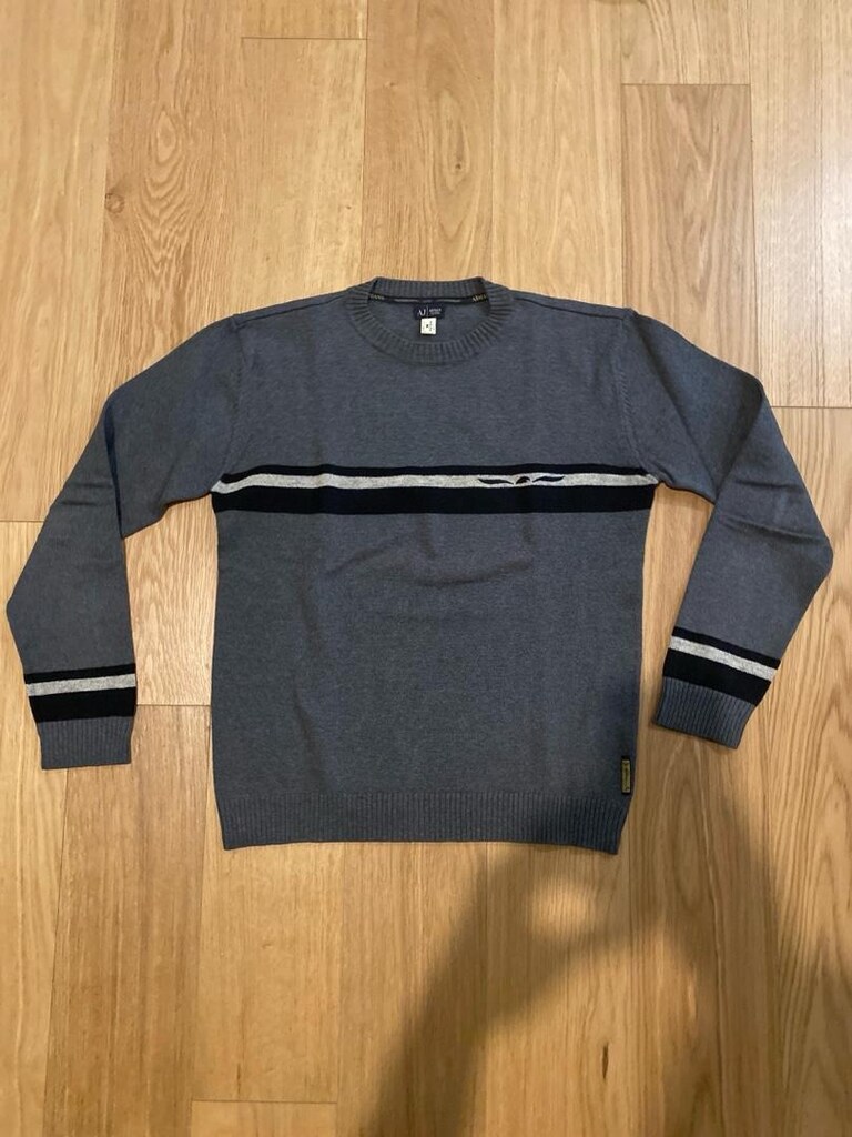 Armani Jeans, Saf Yün & Pamuk Kazak, Sıfır, Mağazasından alınmıştır