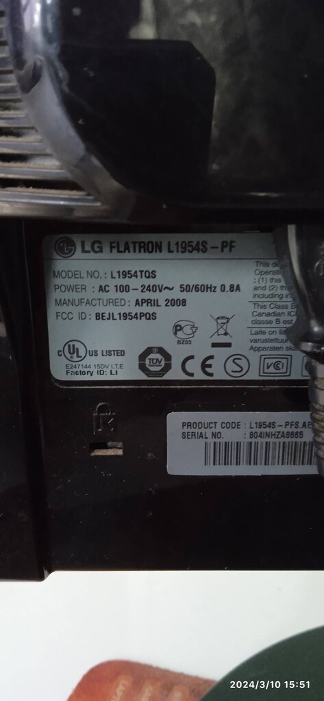 lg 19 inç monitör pc için#sağlam çalışır#flatron L1954TQS modeli - 4