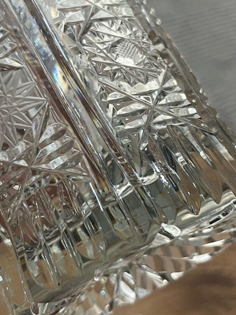 el kesme kristal cam vazo - 5