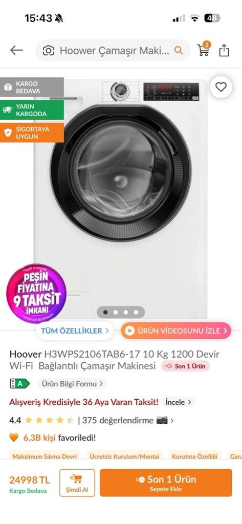 sıfır garantisi devam eden çamaşır ve bulaşık makinesi - 2