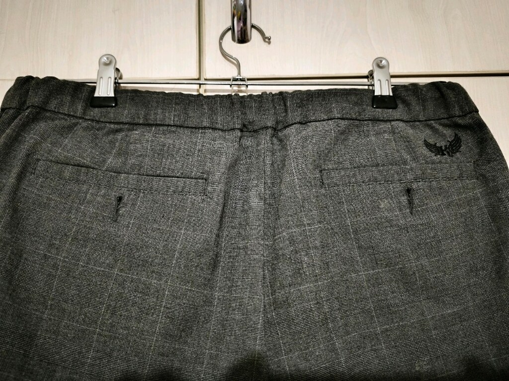Gri renk kumaş şort XL Beden - 6