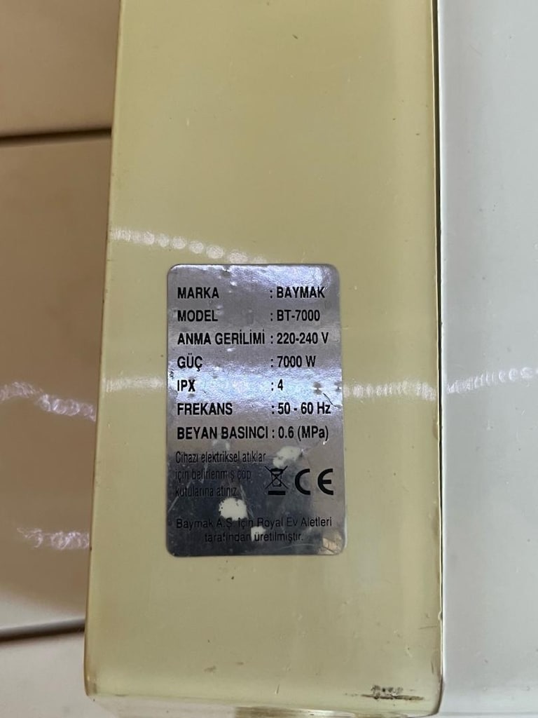 Baymak BT-7000 Elektrikli Şofben - 4