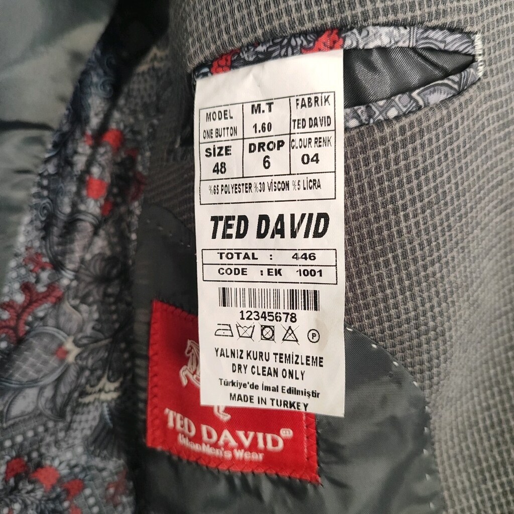 Ted David 48 Beden Slim Fit Şık Erkek Ceket / Blazer - 2