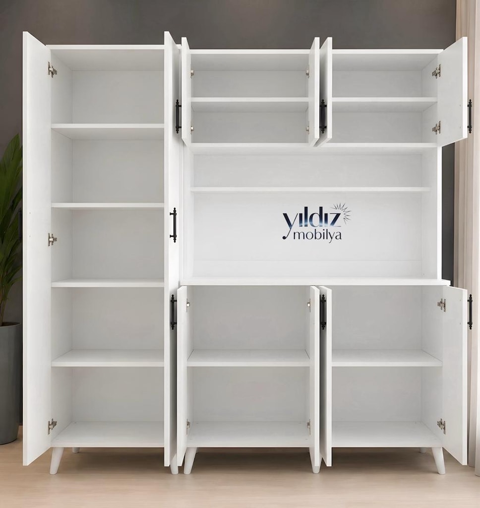Kahve Köşesi Dolap Mutfak Dolabı Erzak Dolabı Kiler Mdf Dolap - 3