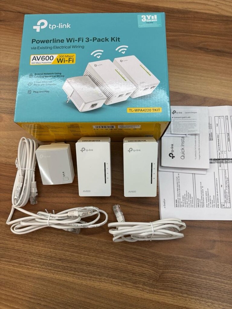 Tp Link Tl-WPA4220T Kit 600mps Powerline Kit - 3