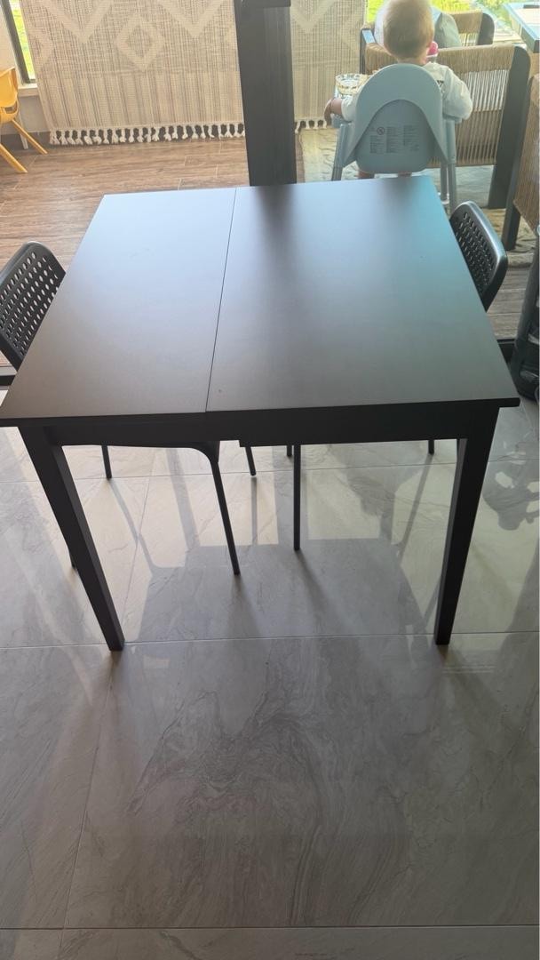 IKEA kahverengi ahşap masası - 4