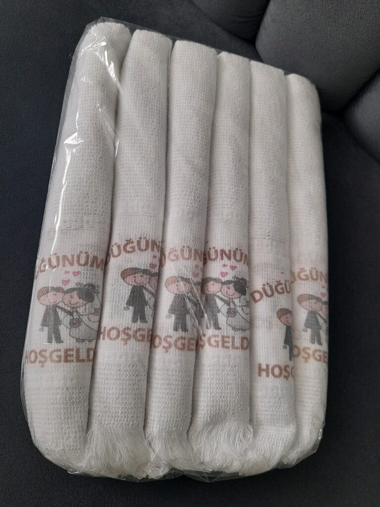 Düğün Konvoyu Ayna Havlusu 12 li sıfır Paket - 2