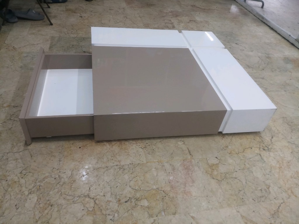Ahşap 110x110cm Lake Çekmeceli Orta Sehpa - 4