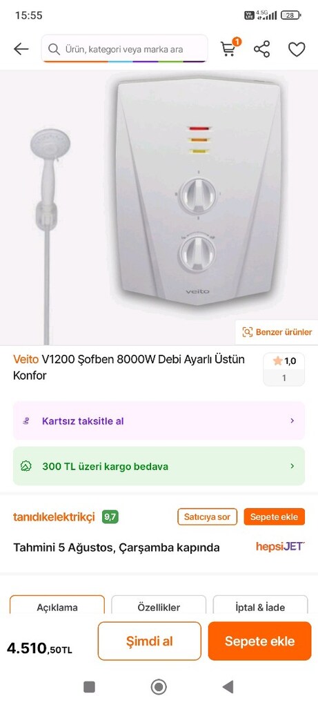 elektrikli şofben - 3