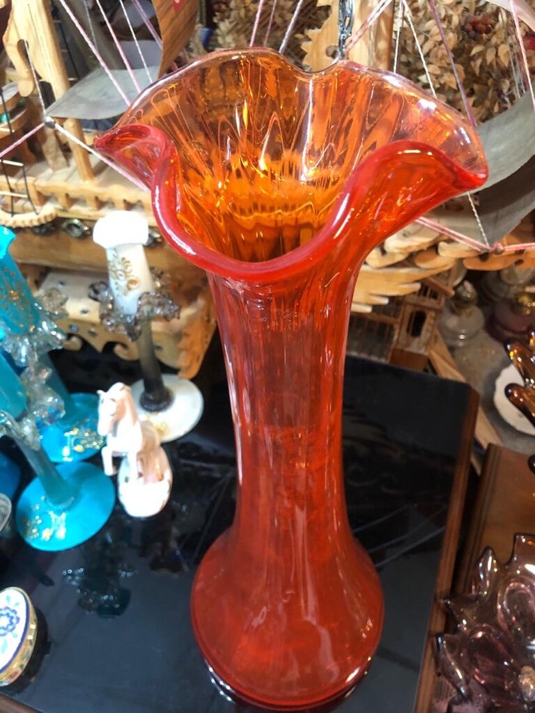 Turuncu Viking Glass Vazo - 6