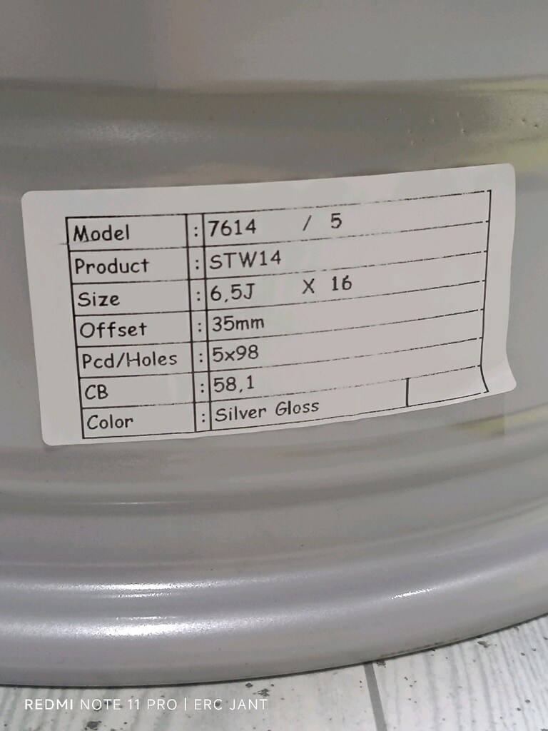 16 - 5x98 MALLORY SIFIR JANT TAKIMI - 5