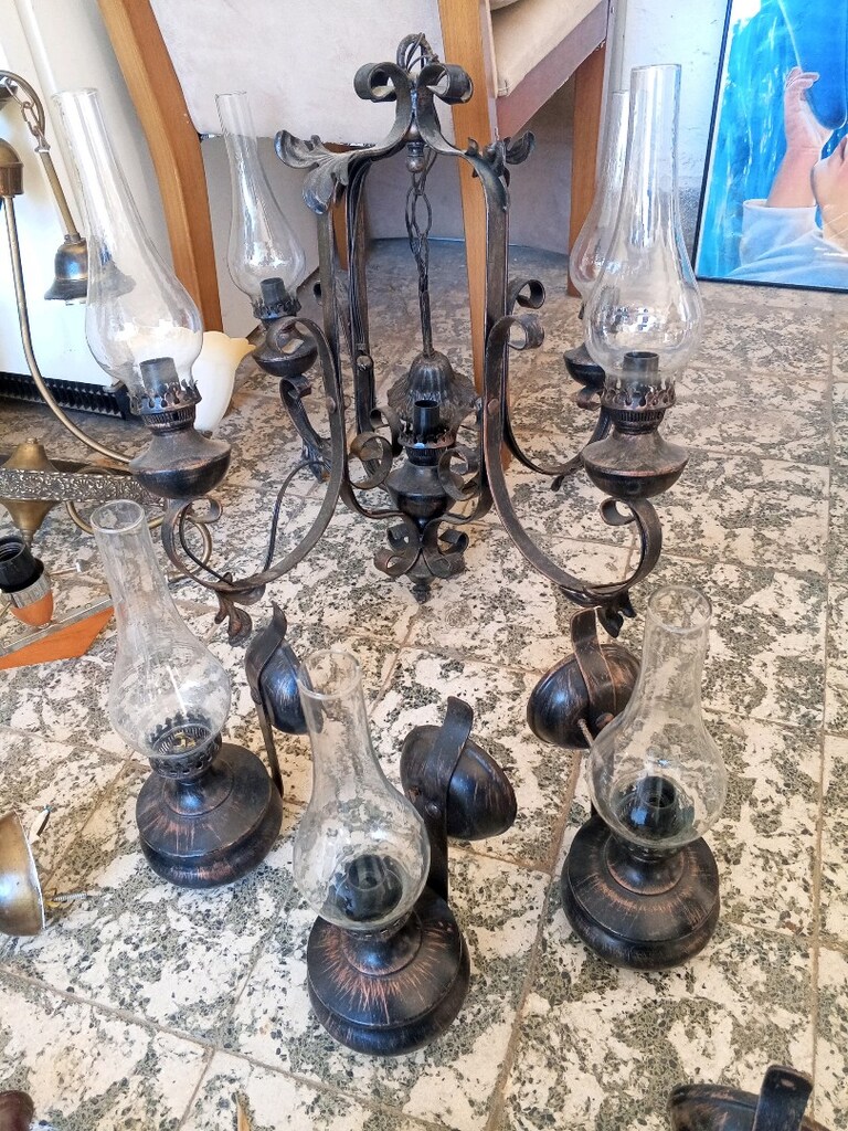komple Villa 3 kat avize takımı antika - 8